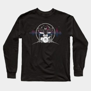 Davinci Alien Drummer Long Sleeve T-Shirt